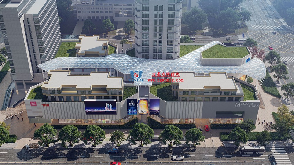 已完工，這個(gè)ETFE氣枕商業(yè)天幕閃亮登場(chǎng)！
