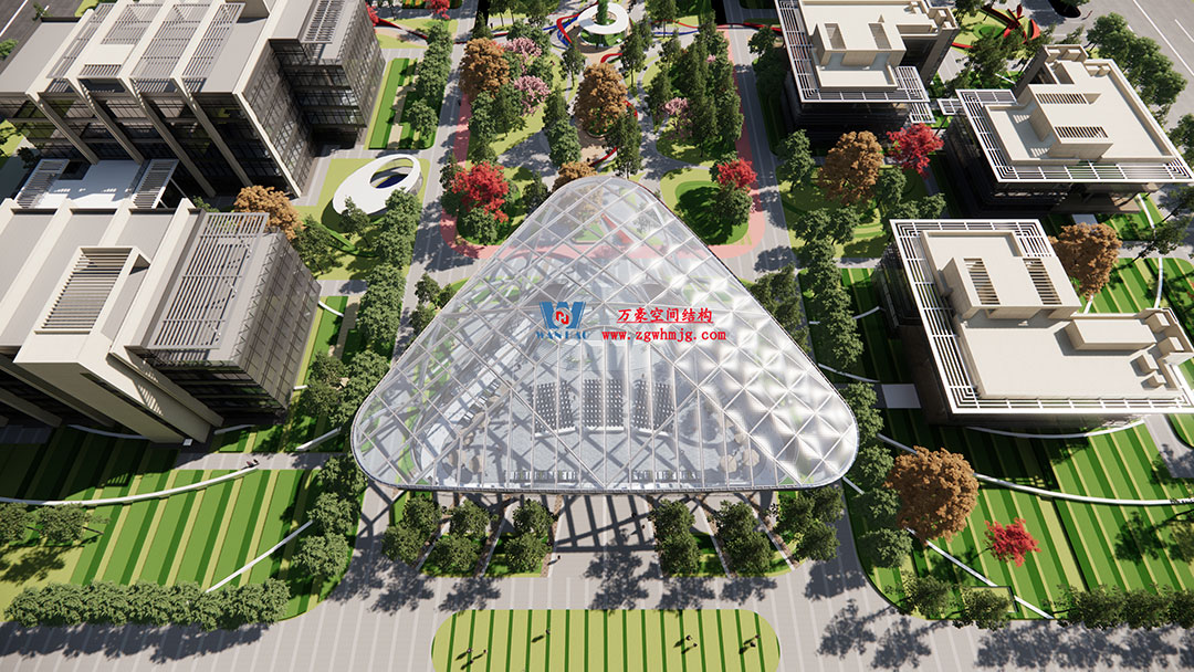 ETFE氣枕膜與雙曲面空間網(wǎng)殼結(jié)構(gòu)結(jié)合是什么樣？一起來一睹真容