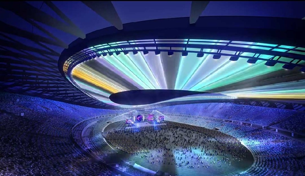 太湖之畔，華燈初上|無錫奧體中心施工加速