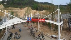 自行車棚用膜結構材料合適嗎？膜結構自行車棚施工以前需要做哪些工作？