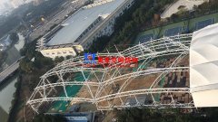 寧波（鄞州）網(wǎng)球中心遮陽棚膜結(jié)構(gòu)工程二期項目鋼結(jié)構(gòu)已完成并經(jīng)初步驗(yàn)收